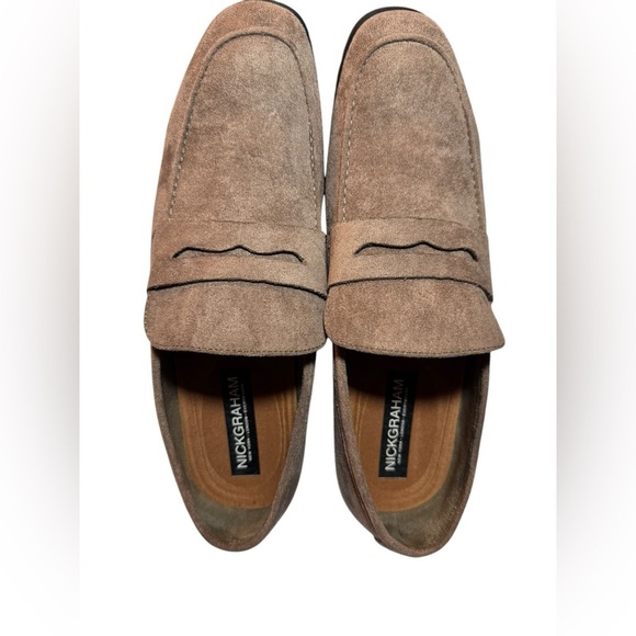 Nick Graham Mens Altred Suede Penny Loafers - Picture 3 of 8